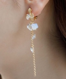 クリスタルフラワーイヤリング