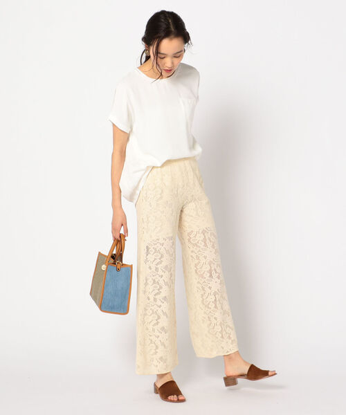 NOLLEY’S（ノーリーズ）の「レースパンツ[NOLLEY'S collet]（その他パンツ・レディース・ブラウン/オフホワイト・38）」の10枚目の写真