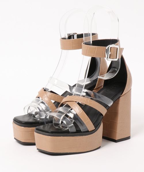 ENVYM（アンビー）の「ＰＶＣコンビサンダル（サンダル・レディース・ブラック/ベージュ・23.5cm/24.5cm/22.5cm）」の3枚目の写真