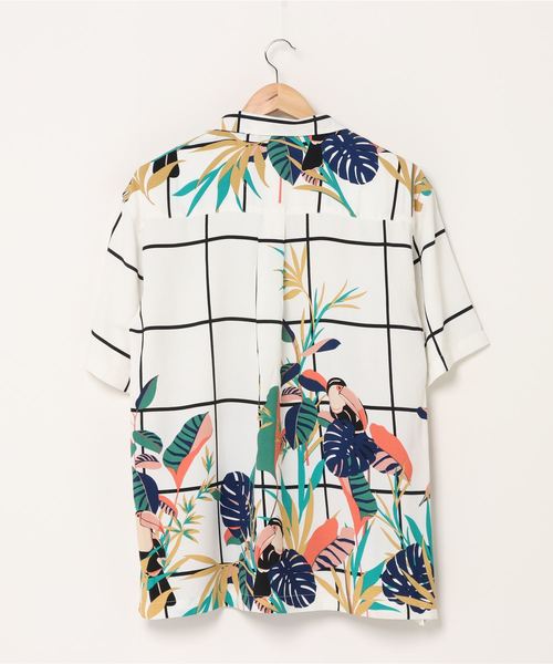 VIBGYOR（ヴィブジョー）の「VIBGYOR Select/リーフアロハオープン半袖シャツ(FL)（シャツ/ブラウス・メンズ・ホワイト/ブラック/ベージュ/ターコイズブルー・MEDIUM/LARGE/X-LARGE）」の11枚目の写真