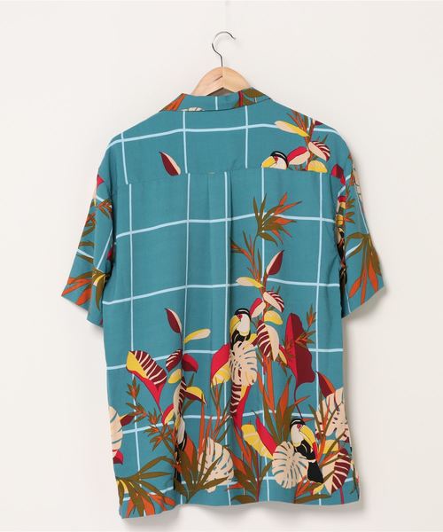 VIBGYOR（ヴィブジョー）の「VIBGYOR Select/リーフアロハオープン半袖シャツ(FL)（シャツ/ブラウス・メンズ・ホワイト/ブラック/ベージュ/ターコイズブルー・MEDIUM/LARGE/X-LARGE）」の8枚目の写真