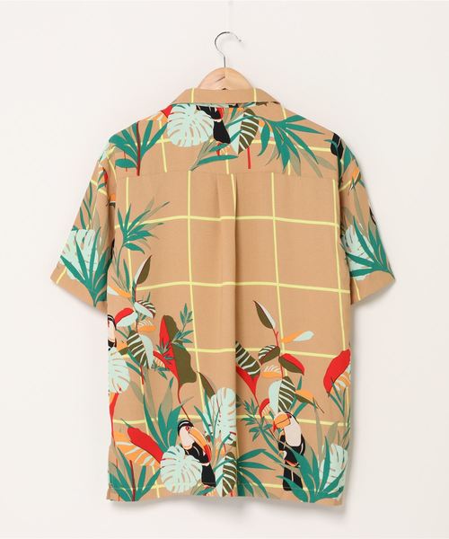 VIBGYOR（ヴィブジョー）の「VIBGYOR Select/リーフアロハオープン半袖シャツ(FL)（シャツ/ブラウス・メンズ・ホワイト/ブラック/ベージュ/ターコイズブルー・MEDIUM/LARGE/X-LARGE）」の15枚目の写真