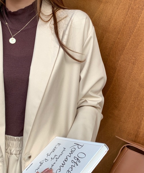 Girly Doll（ガーリードール）の「ジャケットパンツセットアップ（セットアップ・レディース・ブラック/ベージュ/モカ/ネイビー・FREE）」の14枚目の写真