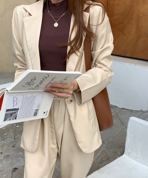 Girly Doll（ガーリードール）の「ジャケットパンツセットアップ（セットアップ・レディース・ブラック/ベージュ/モカ/ネイビー・FREE）」の16枚目の写真