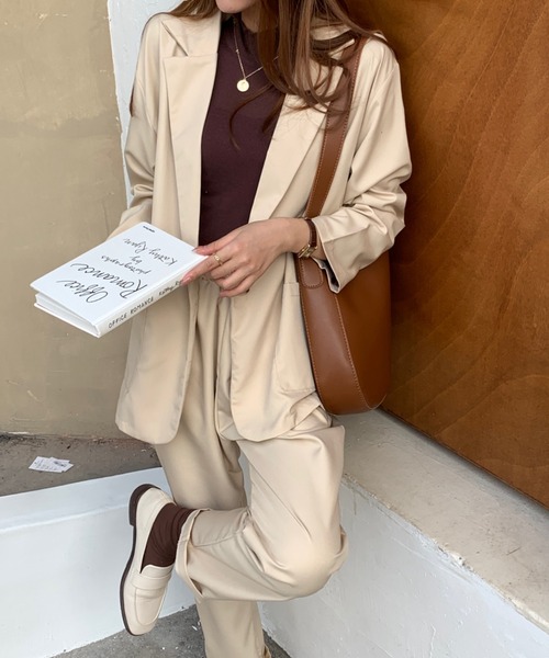 Girly Doll（ガーリードール）の「ジャケットパンツセットアップ（セットアップ・レディース・ブラック/ベージュ/モカ/ネイビー・FREE）」の15枚目の写真