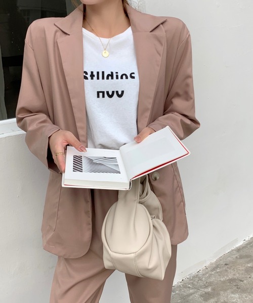 Girly Doll（ガーリードール）の「ジャケットパンツセットアップ（セットアップ・レディース・ブラック/ベージュ/モカ/ネイビー・FREE）」の10枚目の写真