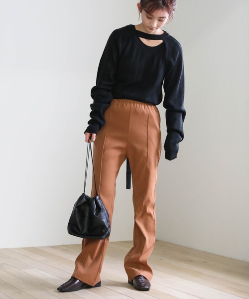 select MOCA(セレクトモカ)の「2wayバックリボンリブニット(ニット/セーター・レディース・ブラック/オリーブ/アイボリー・FREE)」の16枚目の写真