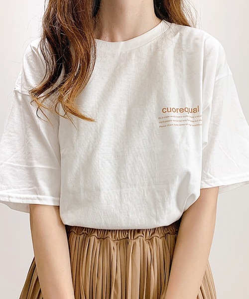 cuorequal(クオレコール)の「cuorequal茶色ロゴ半袖Tシャツ(Tシャツ/カットソー・レディース・ホワイト・SMALL/MEDIUM/LARGE/X-LARGE)」の17枚目の写真