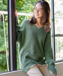 coen | アゼ編みスキッパーニットプルオーバー(ニット/セーター)