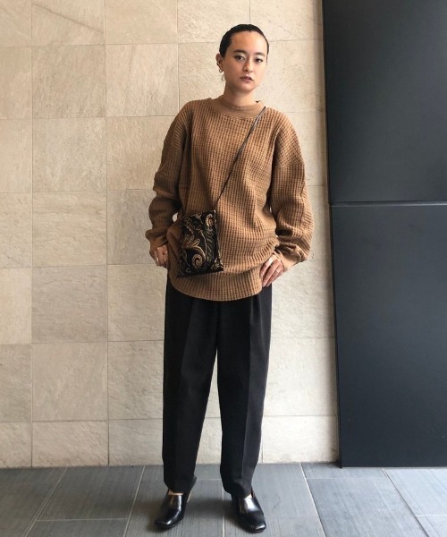 TODAYFUL（トゥデイフル）の「レザー×ジャガードポシェット（ショルダーバッグ・レディース・ブラック/アイボリー・FREE）」の6枚目の写真