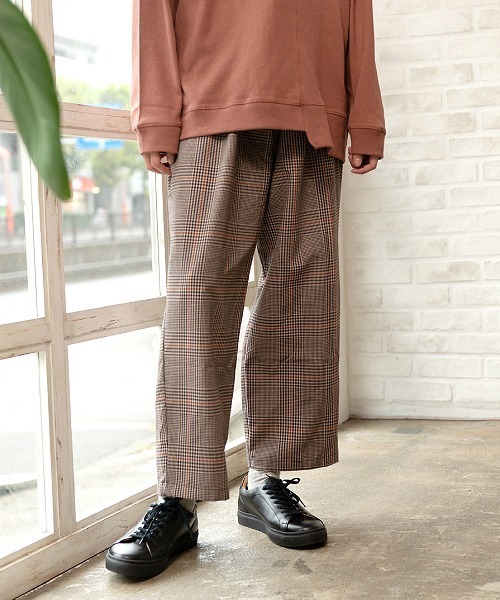 UP START（アップスタート）の「ワイドテーパードパンツ（セットアップ対応）（その他パンツ・メンズ・ブラック/グレイッシュベージュ/カーキ/ベージュ系その他・MEDIUM/LARGE/X-LARGE）」の10枚目の写真