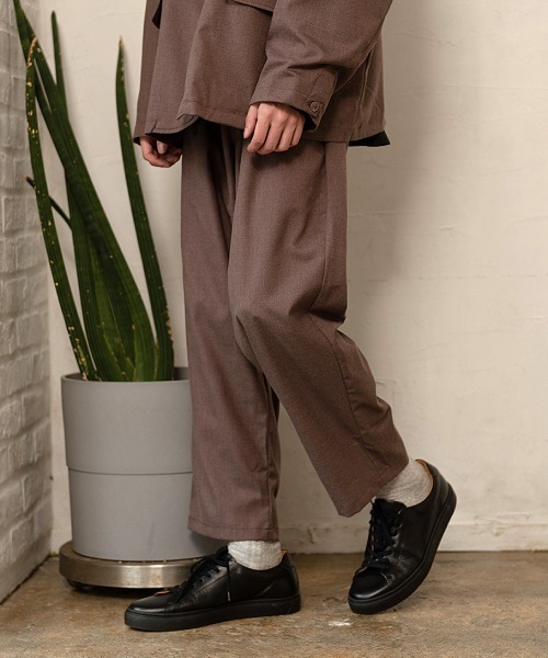 UP START（アップスタート）の「ワイドテーパードパンツ（セットアップ対応）（その他パンツ・メンズ・ブラック/グレイッシュベージュ/カーキ/ベージュ系その他・MEDIUM/LARGE/X-LARGE）」の18枚目の写真