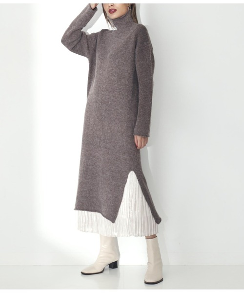 セール ボトルネックサイドスリットニットワンピース ワンピース Settimissimo セッティミッシモ のファッション通販 Zozotown