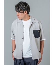 【REGIEVO】大人が着るシンプルな開襟シャツ オープンカラーシャツ