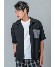 【REGIEVO】大人が着るシンプルな開襟シャツ オープンカラーシャツ