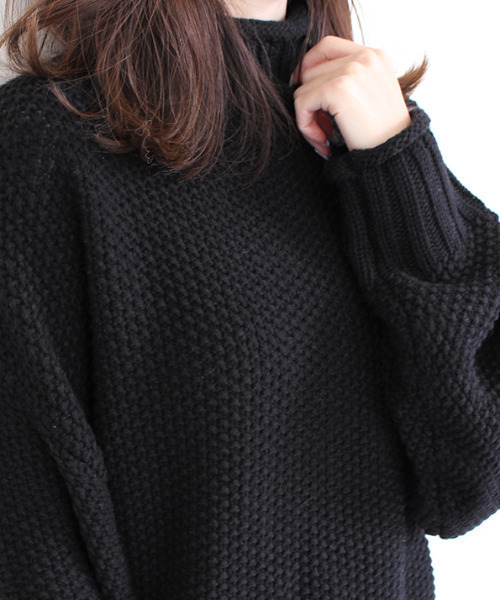 MODE ROBE（モードローブ）の「ローゲージハイネックタートルニット（ニット/セーター・レディース・アイボリー/ブラック/ベージュ・FREE）」の15枚目の写真