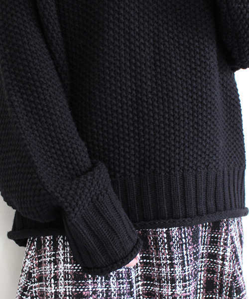 MODE ROBE（モードローブ）の「ローゲージハイネックタートルニット（ニット/セーター・レディース・アイボリー/ブラック/ベージュ・FREE）」の17枚目の写真