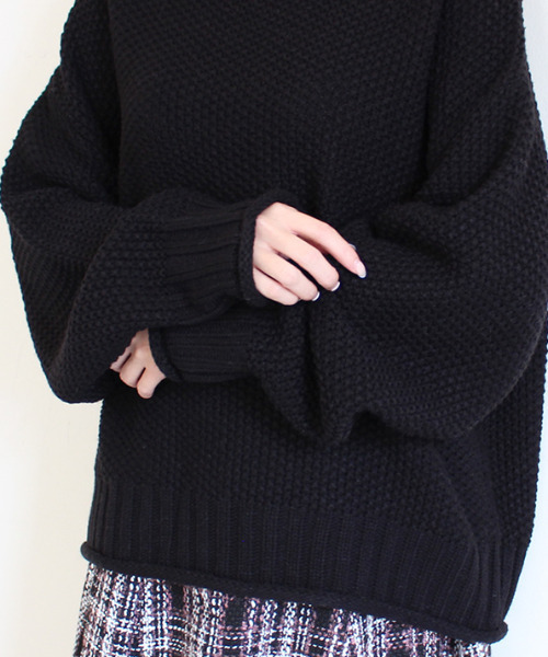 MODE ROBE（モードローブ）の「ローゲージハイネックタートルニット（ニット/セーター・レディース・アイボリー/ブラック/ベージュ・FREE）」の18枚目の写真