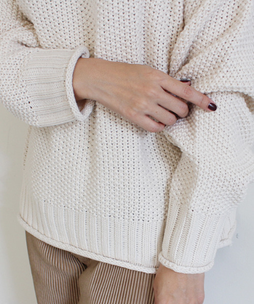 MODE ROBE（モードローブ）の「ローゲージハイネックタートルニット（ニット/セーター・レディース・アイボリー/ブラック/ベージュ・FREE）」の22枚目の写真