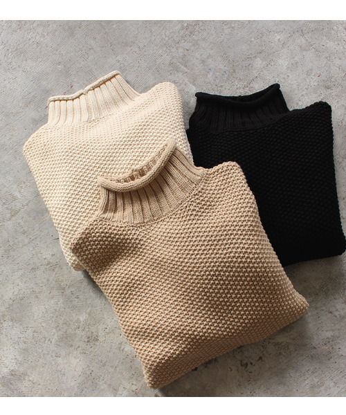 MODE ROBE（モードローブ）の「ローゲージハイネックタートルニット（ニット/セーター・レディース・アイボリー/ブラック/ベージュ・FREE）」の6枚目の写真