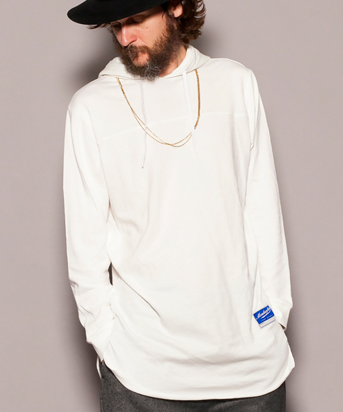 MONKEY TIME(モンキータイム)の「MT ミニ ウラケ ロング パーカー ◆(パーカー・メンズ・ブラック/ホワイト/グレー・SMALL/LARGE/MEDIUM)」の1枚目の写真