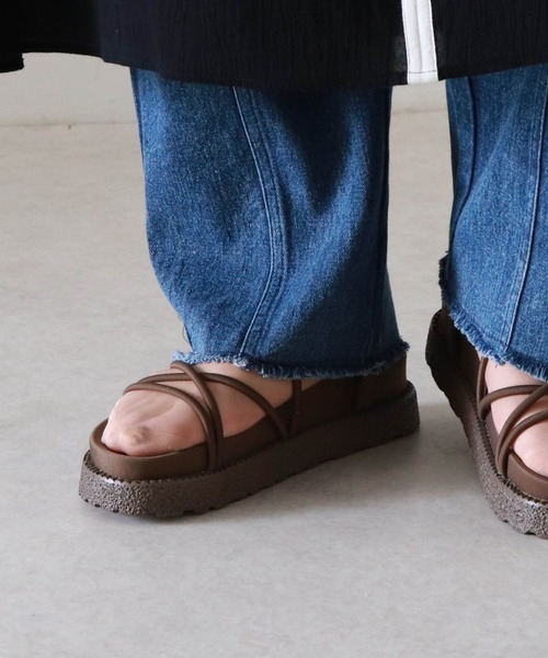 Cheek（チーク）の「【オンライン限定】スニーカーソールコードサンダル（サンダル・レディース・ブラウン/ブラック/ベージュ・MEDIUM/LARGE/SMALL）」の6枚目の写真