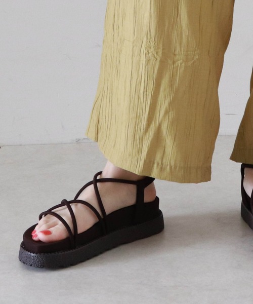 Cheek（チーク）の「【オンライン限定】スニーカーソールコードサンダル（サンダル・レディース・ブラウン/ブラック/ベージュ・MEDIUM/LARGE/SMALL）」の9枚目の写真