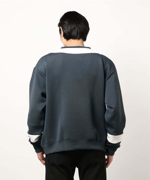 CERCA（チェルカ）の「Bling Leads/ダンボールポンチチルデントレーナー（スウェット・メンズ・ホワイト×ブラック/グレー系その他/グレー系その他2・MEDIUM/LARGE）」の4枚目の写真