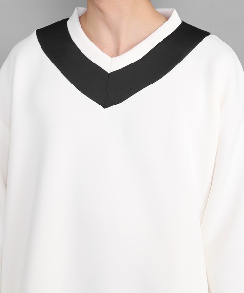 CERCA（チェルカ）の「Bling Leads/ダンボールポンチチルデントレーナー（スウェット・メンズ・ホワイト×ブラック/グレー系その他/グレー系その他2・MEDIUM/LARGE）」の7枚目の写真