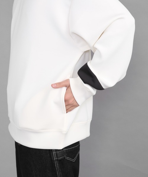 CERCA（チェルカ）の「Bling Leads/ダンボールポンチチルデントレーナー（スウェット・メンズ・ホワイト×ブラック/グレー系その他/グレー系その他2・MEDIUM/LARGE）」の9枚目の写真