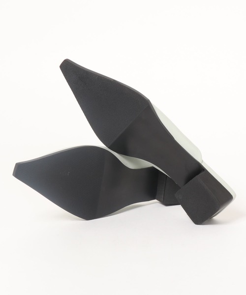 SMILE ORCHID（スマイルオーキッド）の「フェイクレザーミュールサンダル（サンダル・レディース・ブラック/ライトグリーン・36/37/38/39）」の3枚目の写真