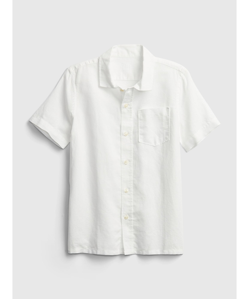 GAP（ギャップ）の「リネンシャツ (キッズ)（シャツ/ブラウス・キッズ・ホワイト・XL/S/L/XXL/M/XS）」の3枚目の写真