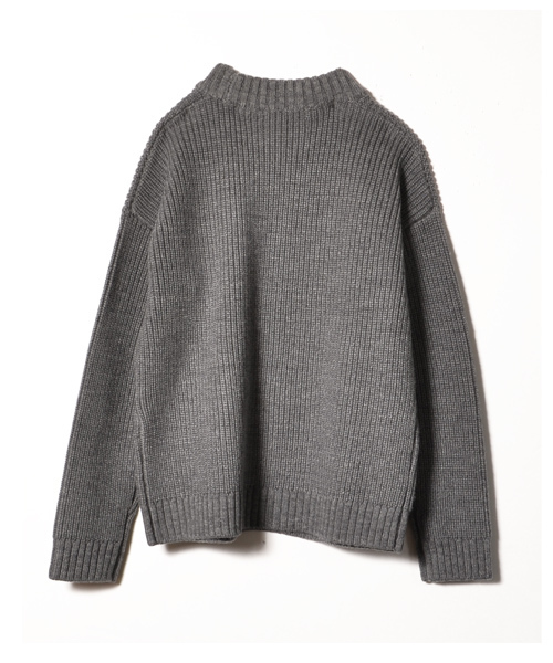 navasana(ナバアサナ)の「ウール畔編みビジュー付ニットP/O/709-NSD-N142-KN108(ニット/セーター・レディース・グレー/ネイビー・FREE)」の9枚目の写真