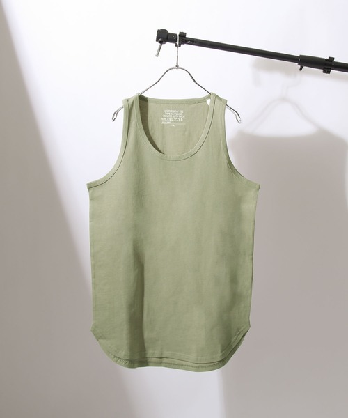 ZIP FIVE（ジップファイブ）の「【ZIP FIVE】 コットン100％ ロング ノースリーブ タンクトップ（タンクトップ・メンズ・ホワイト/ブラック/パープル/グレー/ブルー/グリーン/グリーン系/イエロー/チャコール・SMALL/MEDIUM/LARGE/X-LARGE）」の5枚目の写真