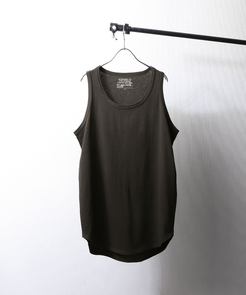 ZIP FIVE（ジップファイブ）の「【ZIP FIVE】 コットン100％ ロング ノースリーブ タンクトップ（タンクトップ・メンズ・ホワイト/ブラック/パープル/グレー/ブルー/グリーン/グリーン系/イエロー/チャコール・SMALL/MEDIUM/LARGE/X-LARGE）」の4枚目の写真