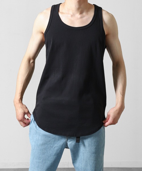 ZIP FIVE（ジップファイブ）の「【ZIP FIVE】 コットン100％ ロング ノースリーブ タンクトップ（タンクトップ・メンズ・ホワイト/ブラック/パープル/グレー/ブルー/グリーン/グリーン系/イエロー/チャコール・SMALL/MEDIUM/LARGE/X-LARGE）」の11枚目の写真