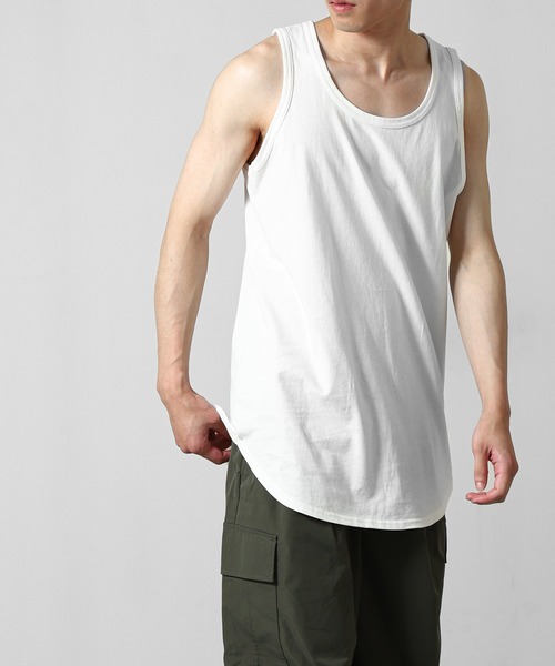 ZIP FIVE（ジップファイブ）の「【ZIP FIVE】 コットン100％ ロング ノースリーブ タンクトップ（タンクトップ・メンズ・ホワイト/ブラック/パープル/グレー/ブルー/グリーン/グリーン系/イエロー/チャコール・SMALL/MEDIUM/LARGE/X-LARGE）」の16枚目の写真