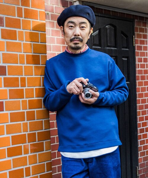 THE SHOP TK （ザ ショップ ティーケー ）の「◆【フロート】ダンボールプルオーバー（Tシャツ/カットソー・メンズ・ベージュ/ネイビー/オレンジ/ライトグリーン・01/02/03/04/05）」の3枚目の写真