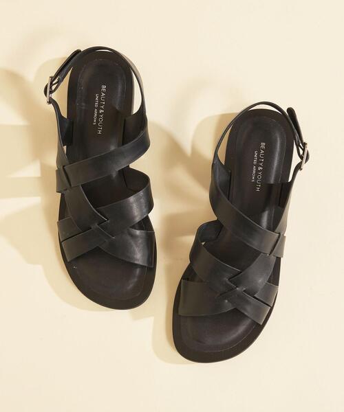 BEAUTY&YOUTH UNITED ARROWS（ビューティーアンドユースユナイテッドアローズ）の「BY∴ クロスカットバックストラップサンダル ◆（サンダル・レディース・ホワイト/ブラック/ブラウン・38/36/37/35h/36h/37h）」の15枚目の写真