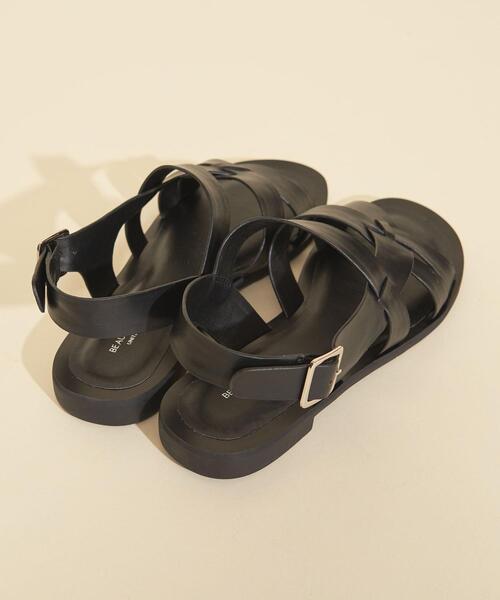 BEAUTY&YOUTH UNITED ARROWS（ビューティーアンドユースユナイテッドアローズ）の「BY∴ クロスカットバックストラップサンダル ◆（サンダル・レディース・ホワイト/ブラック/ブラウン・38/36/37/35h/36h/37h）」の18枚目の写真
