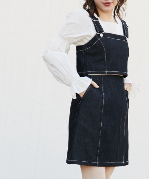 Olive ワンピース Des Des Olive オリーブデオリーブ のファッション Olive オキニなミニスカセットアップ ワンピース