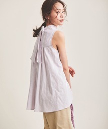 The Virgnia(ザ ヴァージニア)の「【DEVEAUX】ストライプノースリーブブラウス(シャツ/ブラウス・レディース)」