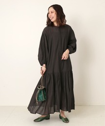 Simplicite | 前開き裾ギャザーワンピース◆(ワンピース)