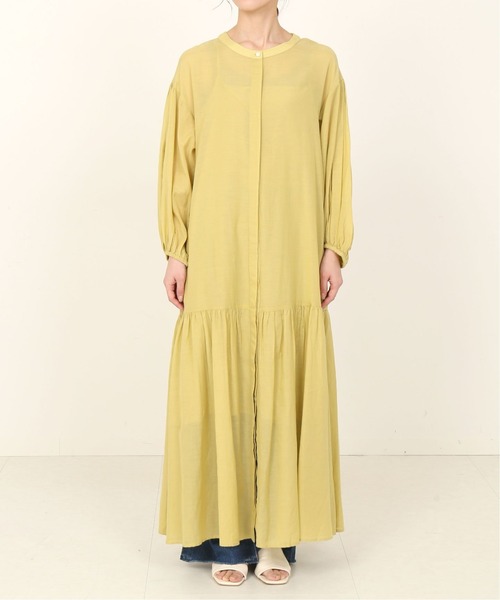 Simplicite(サンプリシテ)の「前開き裾ギャザーワンピース◆(ワンピース・レディース・ブラック/ホワイト/ピンク/イエロー・FREE)」の19枚目の写真