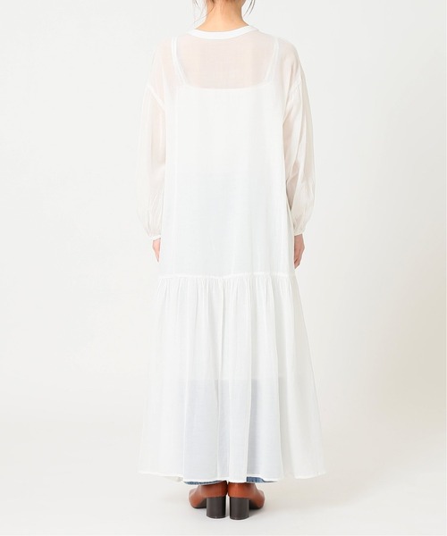 Simplicite(サンプリシテ)の「前開き裾ギャザーワンピース◆(ワンピース・レディース・ブラック/ホワイト/ピンク/イエロー・FREE)」の15枚目の写真