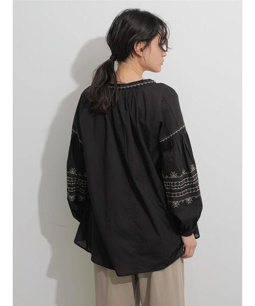 AMERICAN HOLIC（アメリカンホリック）の「デザインスリーブスキッパーシャツ（シャツ/ブラウス・レディース・ブラック/オフホワイト・FREE）」の20枚目の写真