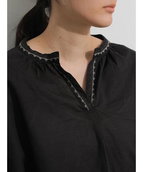 AMERICAN HOLIC（アメリカンホリック）の「デザインスリーブスキッパーシャツ（シャツ/ブラウス・レディース・ブラック/オフホワイト・FREE）」の21枚目の写真