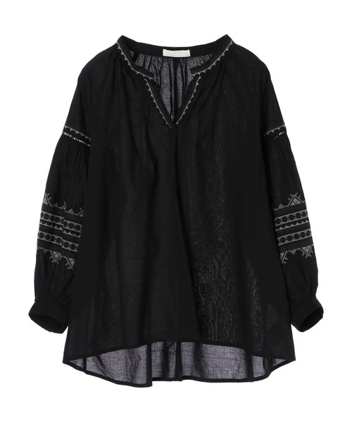 AMERICAN HOLIC（アメリカンホリック）の「デザインスリーブスキッパーシャツ（シャツ/ブラウス・レディース・ブラック/オフホワイト・FREE）」の12枚目の写真