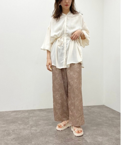 apres jour mignon(アプレジュールミニョン)の「線画花柄イージーパンツ 【ZOZOTOWN限定アイテム】(その他パンツ・レディース・アイボリー/モカ/ダークブルー・X-LARGE/フリー)」の15枚目の写真