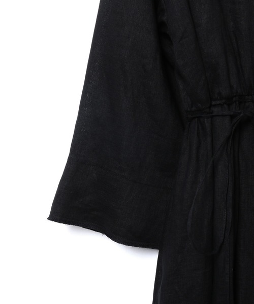 ADAM ET ROPE'（アダムエロペ）の「シアーリネンワンピース（ワンピース・レディース・ブラック/ベージュ・FREE）」の9枚目の写真